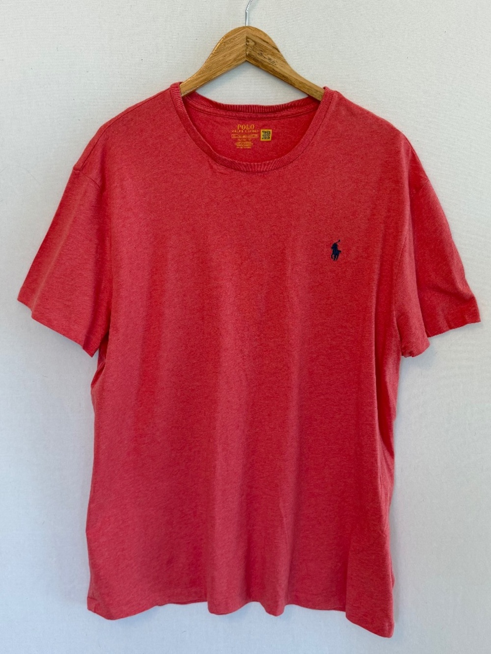 POLO Ralph Lauren Men’s XXL Soft Red Classic Fit Crew Neck Short Sleeve Tee